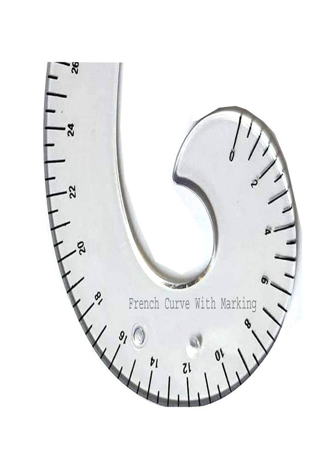 Jasol French Curve with Marking Armhole Curve Tailoring Materials Dark Visible Lines (Transparent) - Image 3